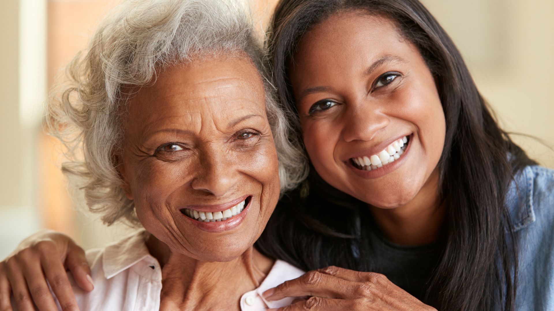 Elderly Mother with Adult Daughter